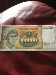 Yugoslavia Banknote - 100,000  Dinara