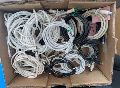 Collection of coaxial tv cables