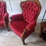 Queen Anne style armchairs and sofa Image 8