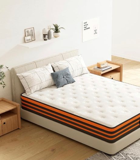 5FT King Size Mattress, 10 Inch 9 Zone Hybrid Orthopedic Mattresses King Mattress Gel Wave Memory Foam Pocket Sprung Mattress for Pressure Relief Motion Separation & Edge Support, 150x200x25cm