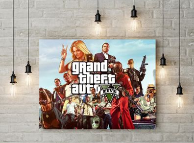 GTA5 game printed Wall picture foamex board printed picture on it wall board wall decor wall art picture