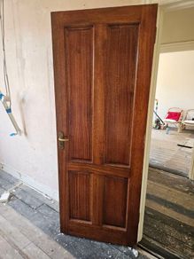 5 Solid Hardwood Interior Doors (3 Solid + 2 Glazed)