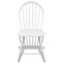 Dining Chairs 6 pcs White Solid Rubber Wood Image 2