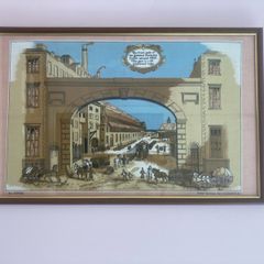 Vintage Pub Decor/70's Framed Print of Guinness Brewery