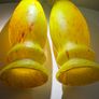 Pair of French Art Deco Mottled Glass Vases - Legras Style, 32.5cm Image 5