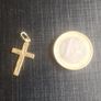 585 14ct gold engraved cross pendant Image 3