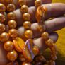 Vintage Unique Moulded Lumpy Coral and Beads Necklace Image 5