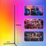 LuminexDesigns LED Corner Floor Lamp Colour Changing  Smart RGBIC Standing Lamp Black 150cm Dimmable Alexa Remote App Control Modern Mood Ambient Light Bar Music Sync for Living Room Bedroom Party TV Image 4