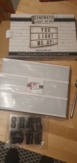 cinematic light up box sign