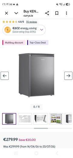 Under counter fridge and freezer