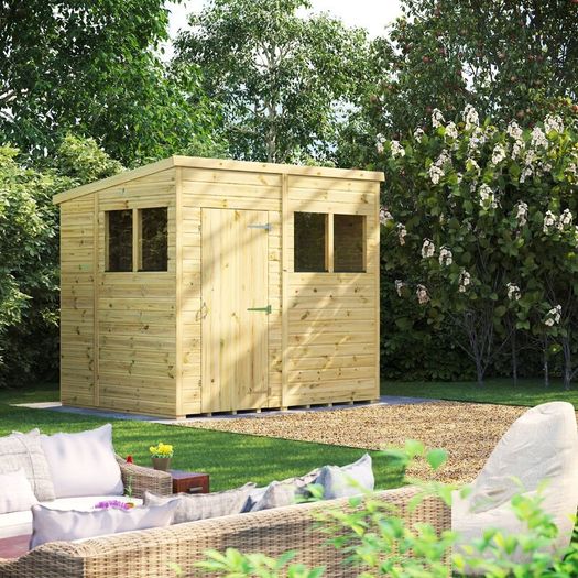 8x6 Premium Pressure Treated Timber Pent Garden