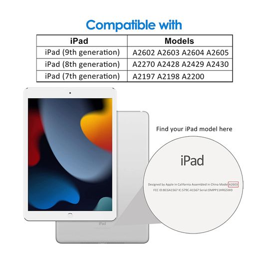 For iPad 10.2" 2021 9th Gen Tempered Glass Screen Protector Glass A2603 A2604 - FHT26IPTG