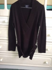 Long brown jumper with belt