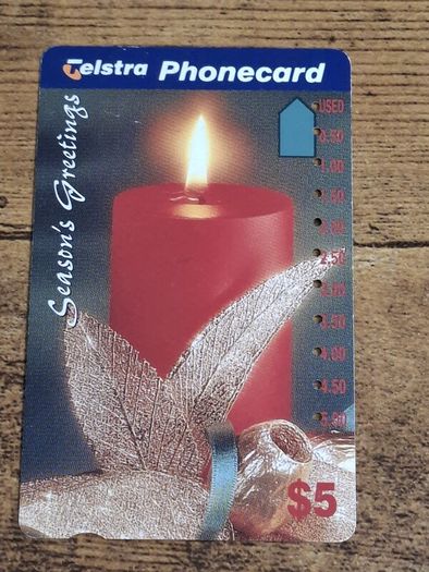 Australia Phonecard AUD5 "Season's Greetings", used, 1995 - free standard postage
