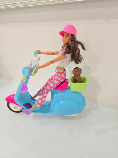 Barbie Scooter with Barbie Doll & Puppy