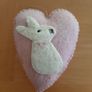 Felted wool rabbit decoration Image 3