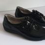 Waldlaufer Henni Ladies Velcro Shoe Black Patent Leather Wide Fit Size UK3.5 CAN POST Image 9