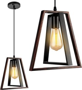 Retro Pendant Ceiling Light E27 Industrial Triangle Metal Light for Kitchen, Bedroom, Living Room, Dining Room (FREE POSTAGE)