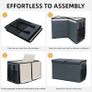 Large Toy Chest Storage Organizer Box with Lid, Collapsible Fabric Box Container Bin for Home, Nursery, Playroom Boys Girls Toys Organizing, Grey Image 6