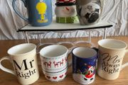 7 assorted Mugs