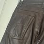 Unsigned genuine dark brown suede and leather jeans style trousers Sz 8UK - W28 L32 - Rrp 350 (New) Image 8