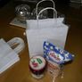 Lot 20 carrier bags Eco Friendly White paper bag with twisted handles size Small  18 cm x 8cm x 24 cm party candy cart gift shops Image 2