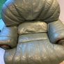 Leather recliner/swivel armchair Image 8