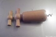a vintage wooden  cork screew working