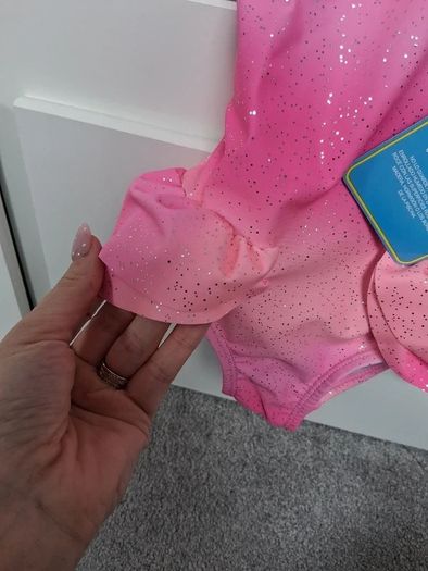 Brand New with tags Pink glitter Tutu style swimsuit age 9-12 months