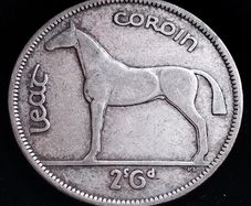 #671 - Ireland - 1941 - Half Crown - Silver - KM.16