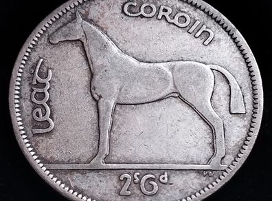 #671 - Ireland - 1941 - Half Crown - Silver - KM.16