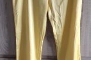 yellow satin look pants Fits size 12/14