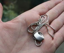 Sterling Silver 925  Necklace and Pendant 6,3g - L16"