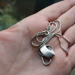 Sterling Silver 925  Necklace and Pendant 6,3g - L16"