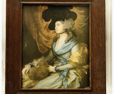 Rare Antique Lithograph Portrait: Mrs. Siddons