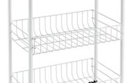 Service Trolley Siena with 3 Stages, Metal, White, 23 x 41 x 63 cm (FREE POSTAGE)