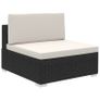 8 Piece Garden Lounge Set with Cushions Poly Rattan Black Image 4