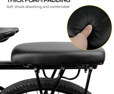 Bicycle Rear Saddle Child Rear Seat Cover Baby Bike Chair with PU leather and Shockproof for Children Bicicleta Accessories