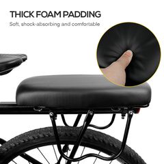 Bicycle Rear Saddle Child Rear Seat Cover Baby Bike Chair with PU leather and Shockproof for Children Bicicleta Accessories