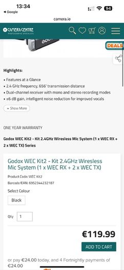Godox Wec Wireless Mic kit
