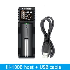 LiitoKala Lii-100C Lii-100 Battery Charger For 18650 18350 26650 16340 RCR123 14500 3.7V 1.2V Ni-MH Ni-Cd 2A USB Smart Charger