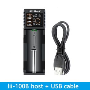 LiitoKala Lii-100C Lii-100 Battery Charger For 18650 18350 26650 16340 RCR123 14500 3.7V 1.2V Ni-MH Ni-Cd 2A USB Smart Charger