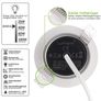 9 Pack,  83mm, Lumare LED Ultra-Flat Recessed ceiling Spotlight, 4 W, 400 Lumen, 230 V, IP44 for Living Room, Bathroom, Mini Slim Ceiling Spot in Silver, Warm White, Round with 83 mm  Diameter Image 3