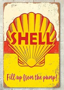 Shell Oil :  Metal Sign