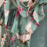 FOREVER UNIQUE green birds wide leg bardot jumpsuit Sz 12 - Rrp 249 (New) Image 8