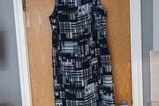 Navy Dress &amp; Scarf.     S.14.  NEW  - No Tag.