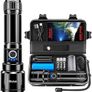 LED Torch, 500000 Lumens Super Bright Torches Led - Adjustable Focus, 5000 mAh, IP67 Waterproof, Powerful Long Lasting Handheld Flashlight for Power Cuts, Camping, Hiking, Emergency etc. Image 2