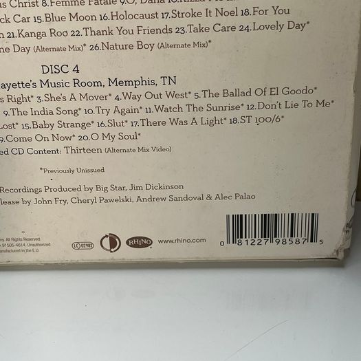Big Star Keep An Eye On The Sky 4 CD Rare Box Set