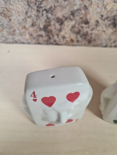 Vintage Playing cards salt and pepper shakers card deck hearts spades