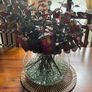 PRICE REDUCTION Huge scalloped bowl with clear marbles and three types of eucalyptus leaves Image 3